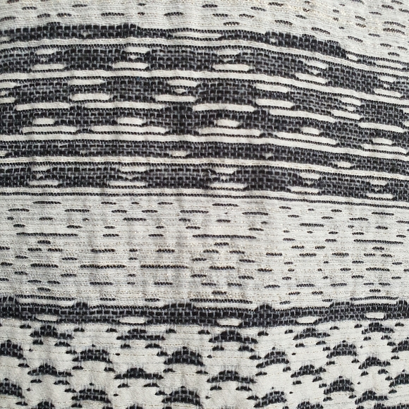 Forever New Size 12 Sleeveless Grey Ivory Jacquard V Neck Pleated Mini Dress - Picture 5 of 14